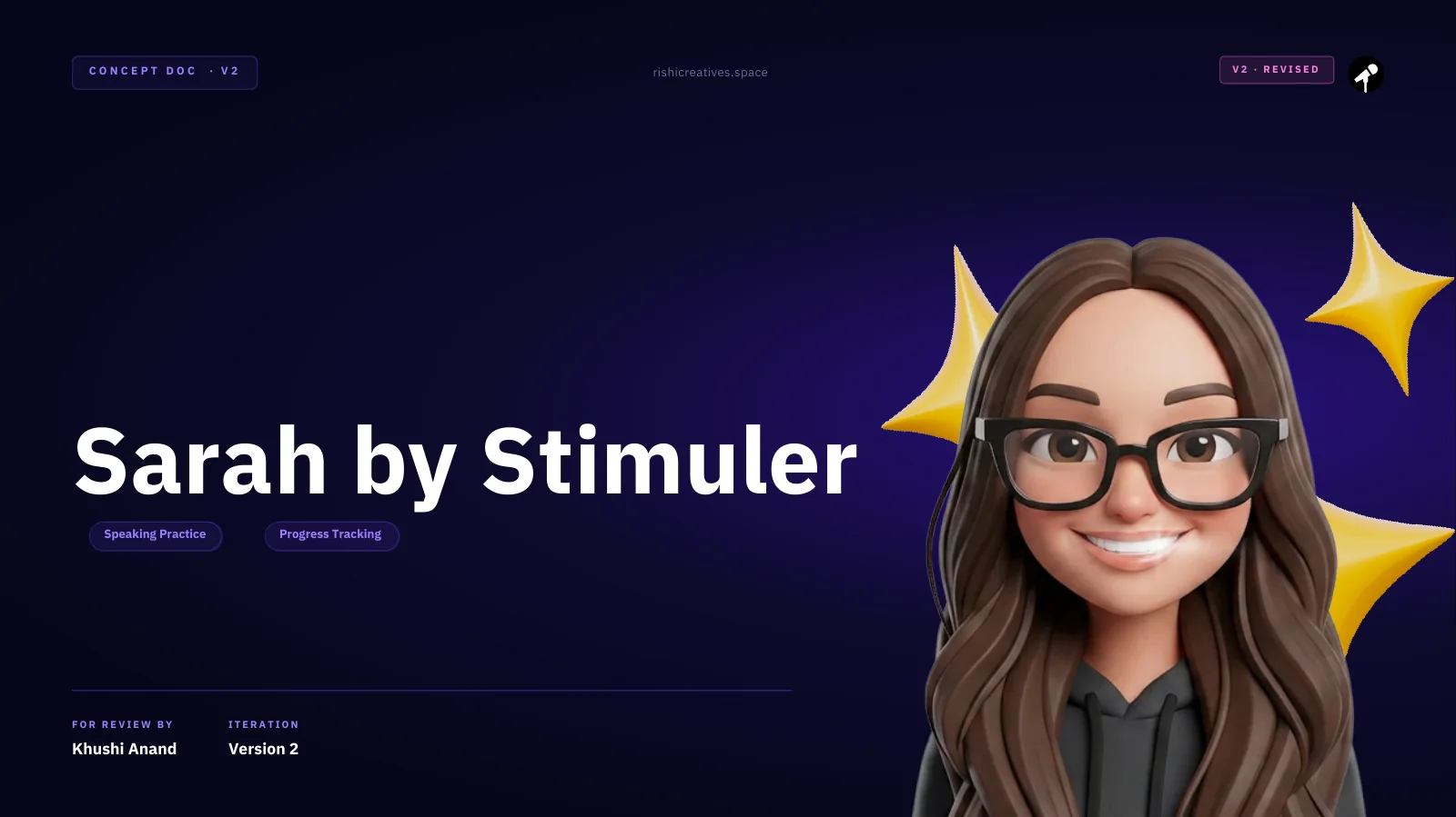Concept doc cover: Sarah by Stimuler